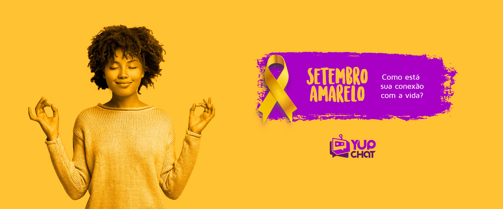 Setembro Amarelo envolva os clientes para o cuidado à saúde e bem-estar