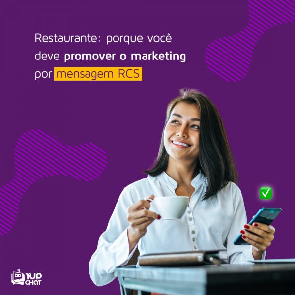 Restaurante seu marketing estratégico com mensagem RCS