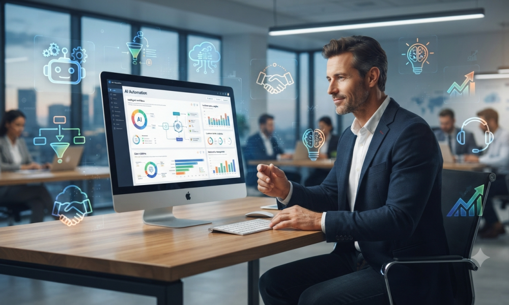 Automação com IA: processos inteligentes para atendimento, vendas e relacionamento com clientes